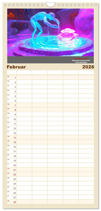 Sternzeichen im Einklang - Aszendent im Jahreshoroskop (CALVENDO Familienplaner 2026)
