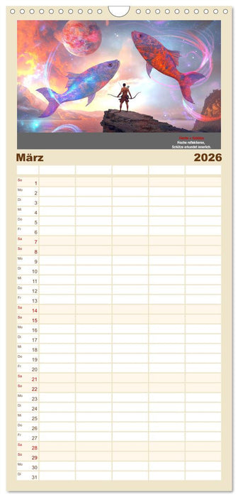 Sternzeichen im Einklang - Aszendent im Jahreshoroskop (CALVENDO Familienplaner 2026)