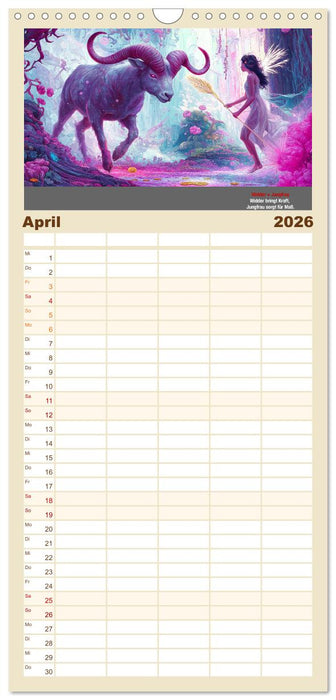 Sternzeichen im Einklang - Aszendent im Jahreshoroskop (CALVENDO Familienplaner 2026)