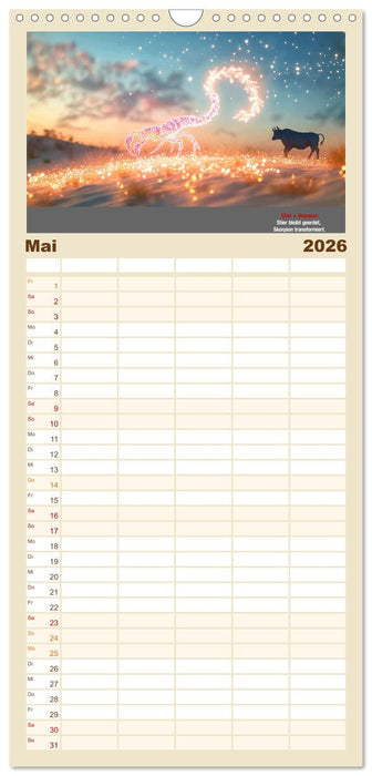 Sternzeichen im Einklang - Aszendent im Jahreshoroskop (CALVENDO Familienplaner 2026)