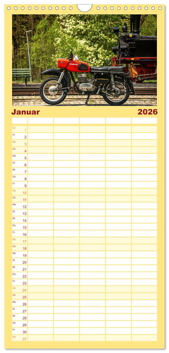 Meine MZ ES 250/2 unterwegs in Chemnitz (CALVENDO Familienplaner 2026)