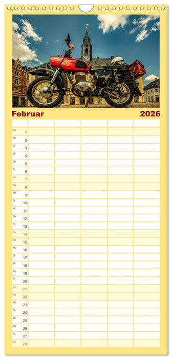 Meine MZ ES 250/2 unterwegs in Chemnitz (CALVENDO Familienplaner 2026)