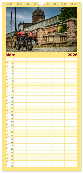 Meine MZ ES 250/2 unterwegs in Chemnitz (CALVENDO Familienplaner 2026)