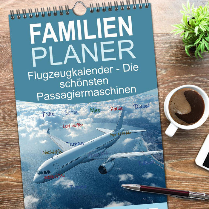 Flugzeugkalender - Die schönsten Passagiermaschinen (CALVENDO Familienplaner 2026)