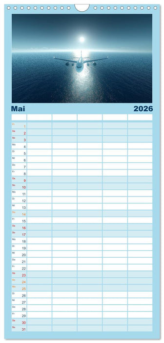 Flugzeugkalender - Die schönsten Passagiermaschinen (CALVENDO Familienplaner 2026)