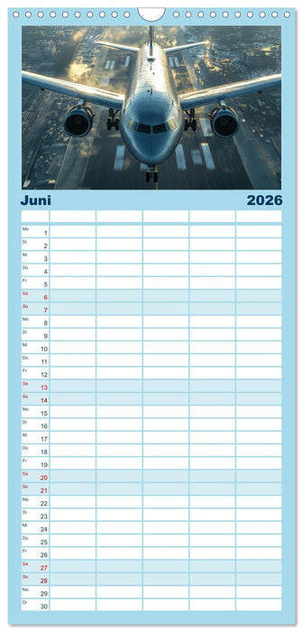 Flugzeugkalender - Die schönsten Passagiermaschinen (CALVENDO Familienplaner 2026)
