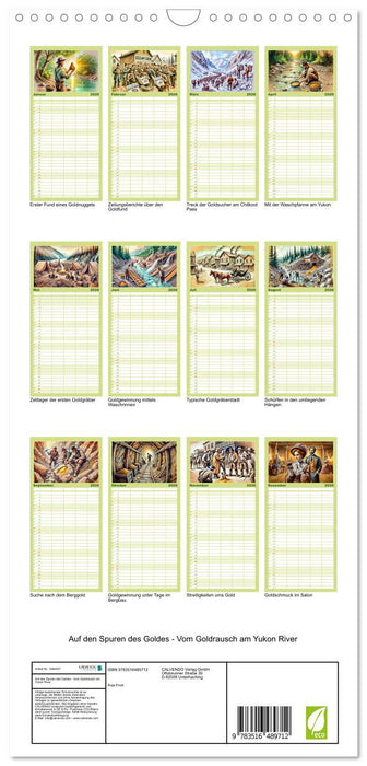 Auf den Spuren des Goldes - Vom Goldrausch am Yukon River (CALVENDO Familienplaner 2026)