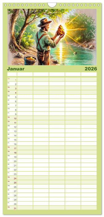 Auf den Spuren des Goldes - Vom Goldrausch am Yukon River (CALVENDO Familienplaner 2026)