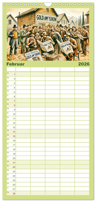 Auf den Spuren des Goldes - Vom Goldrausch am Yukon River (CALVENDO Familienplaner 2026)
