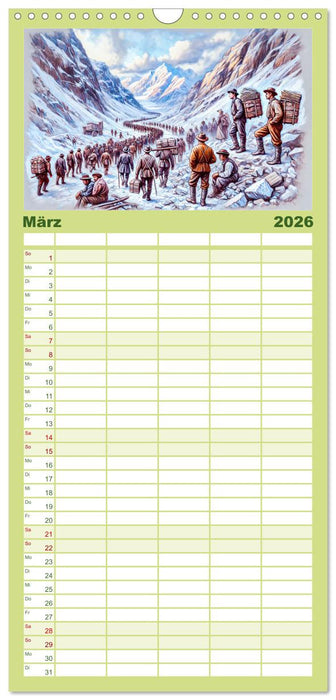 Auf den Spuren des Goldes - Vom Goldrausch am Yukon River (CALVENDO Familienplaner 2026)