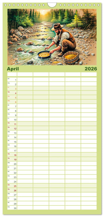 Auf den Spuren des Goldes - Vom Goldrausch am Yukon River (CALVENDO Familienplaner 2026)