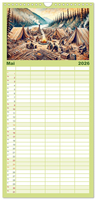 Auf den Spuren des Goldes - Vom Goldrausch am Yukon River (CALVENDO Familienplaner 2026)