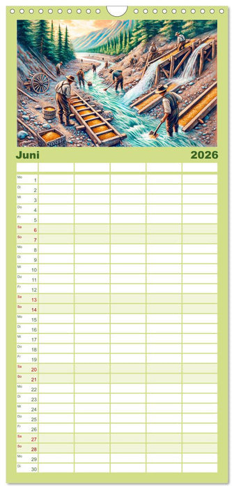 Auf den Spuren des Goldes - Vom Goldrausch am Yukon River (CALVENDO Familienplaner 2026)