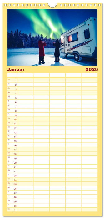 Abenteuer Wildcamping - Mit dem Camper um die Welt (CALVENDO Familienplaner 2026)
