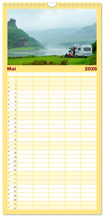 Abenteuer Wildcamping - Mit dem Camper um die Welt (CALVENDO Familienplaner 2026)