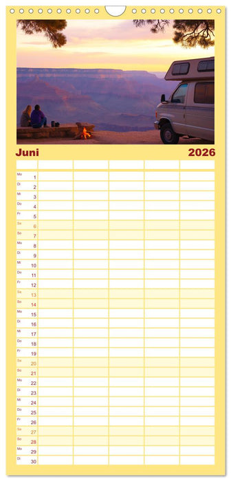 Abenteuer Wildcamping - Mit dem Camper um die Welt (CALVENDO Familienplaner 2026)