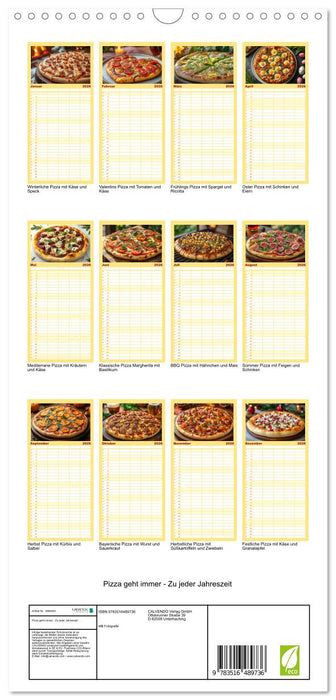 Pizza geht immer - Zu jeder Jahreszeit (CALVENDO Familienplaner 2026)