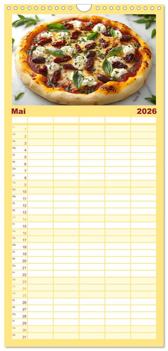 Pizza geht immer - Zu jeder Jahreszeit (CALVENDO Familienplaner 2026)
