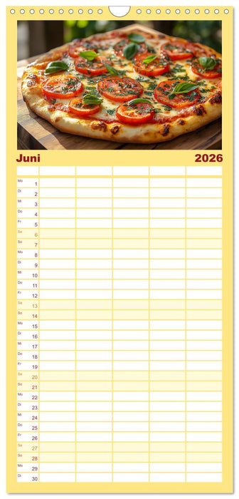 Pizza geht immer - Zu jeder Jahreszeit (CALVENDO Familienplaner 2026)