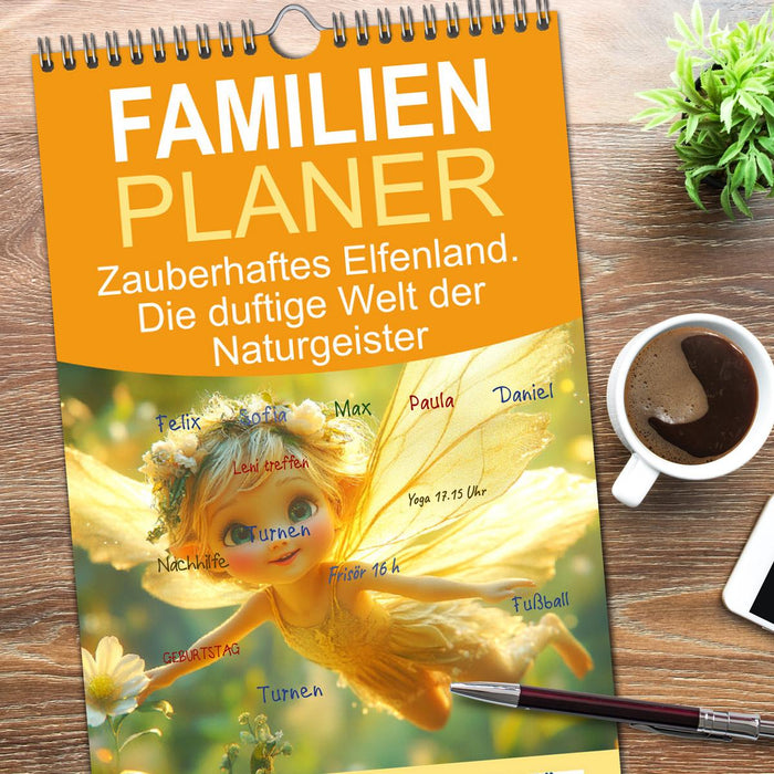 Zauberhaftes Elfenland. Die duftige Welt der Naturgeister (CALVENDO Familienplaner 2026)