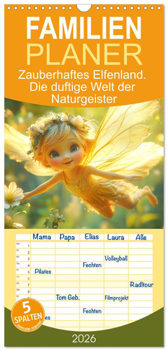 Zauberhaftes Elfenland. Die duftige Welt der Naturgeister (CALVENDO Familienplaner 2026)