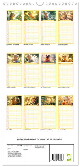 Zauberhaftes Elfenland. Die duftige Welt der Naturgeister (CALVENDO Familienplaner 2026)