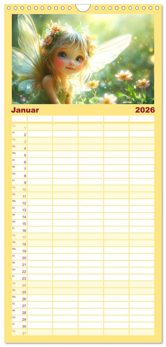 Zauberhaftes Elfenland. Die duftige Welt der Naturgeister (CALVENDO Familienplaner 2026)