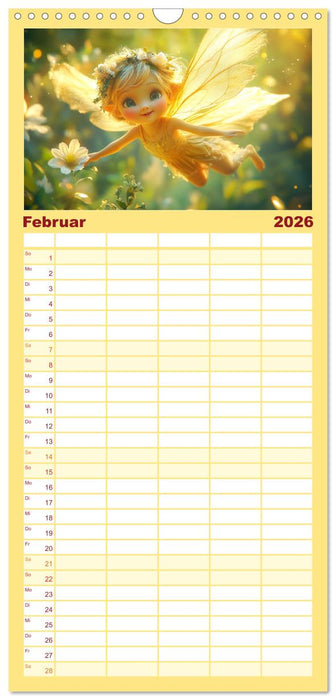 Zauberhaftes Elfenland. Die duftige Welt der Naturgeister (CALVENDO Familienplaner 2026)