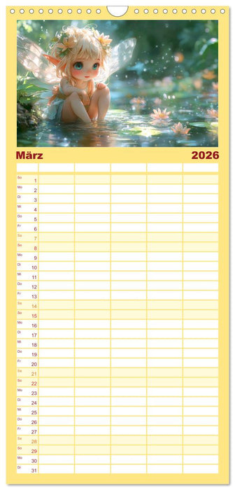 Zauberhaftes Elfenland. Die duftige Welt der Naturgeister (CALVENDO Familienplaner 2026)