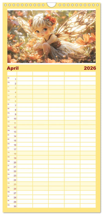 Zauberhaftes Elfenland. Die duftige Welt der Naturgeister (CALVENDO Familienplaner 2026)