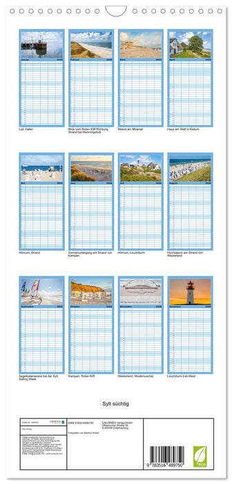Sylt süchtig (CALVENDO Familienplaner 2026)