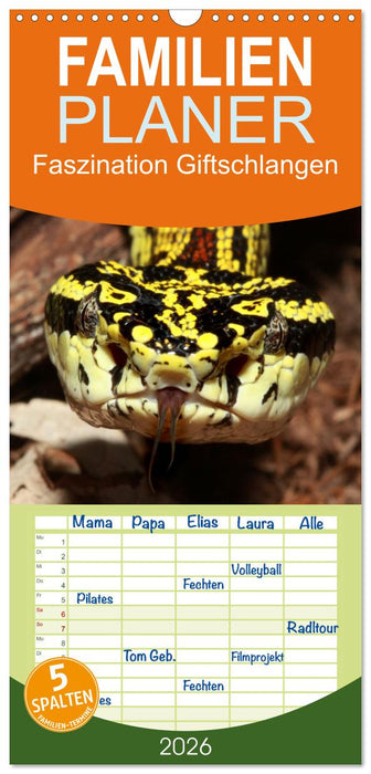 Faszination Giftschlangen (CALVENDO Familienplaner 2026)