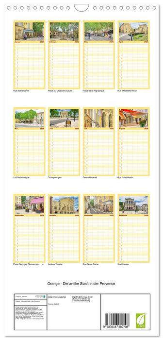 Orange - Die antike Stadt in der Provence (CALVENDO Familienplaner 2026)