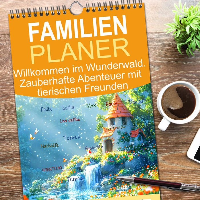 Willkommen im Wunderwald. Zauberhafte Abenteuer mit tierischen Freunden (CALVENDO Familienplaner 2026)