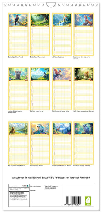 Willkommen im Wunderwald. Zauberhafte Abenteuer mit tierischen Freunden (CALVENDO Familienplaner 2026)