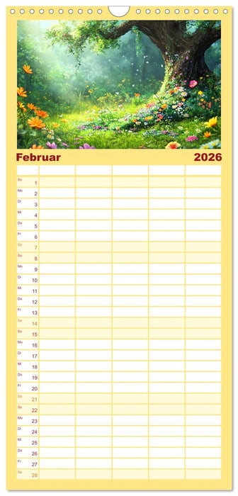 Willkommen im Wunderwald. Zauberhafte Abenteuer mit tierischen Freunden (CALVENDO Familienplaner 2026)