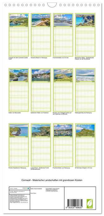 Cornwall - Malerische Landschaften mit grandiosen Küsten (CALVENDO Familienplaner 2026)
