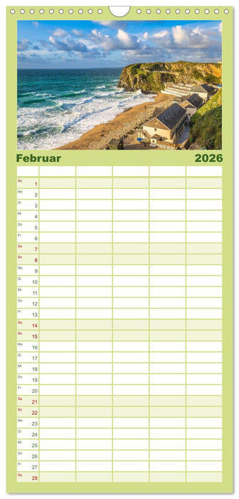 Cornwall - Malerische Landschaften mit grandiosen Küsten (CALVENDO Familienplaner 2026)