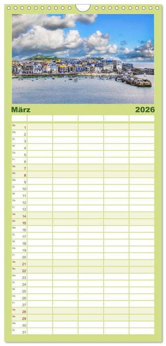 Cornwall - Malerische Landschaften mit grandiosen Küsten (CALVENDO Familienplaner 2026)