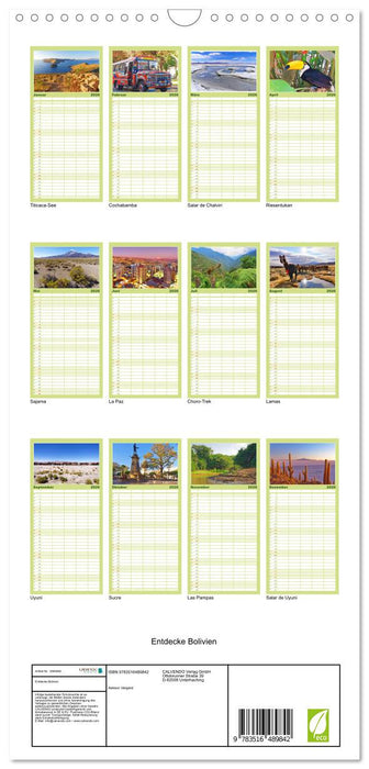 Entdecke Bolivien (CALVENDO Familienplaner 2026)