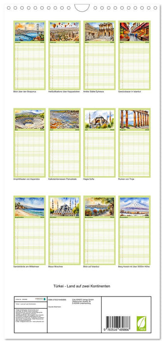 Türkei - Land auf zwei Kontinenten (CALVENDO Familienplaner 2026)