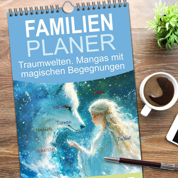 Traumwelten. Mangas mit magischen Begegnungen (CALVENDO Familienplaner 2026)