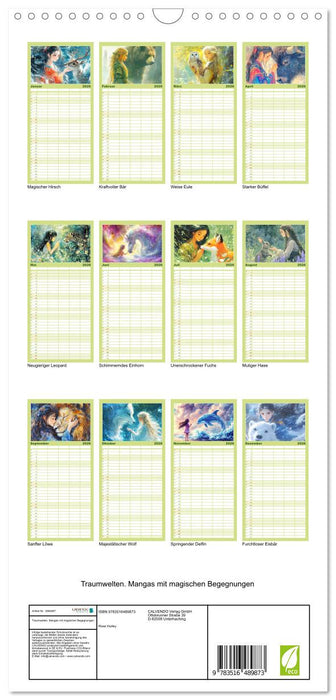 Traumwelten. Mangas mit magischen Begegnungen (CALVENDO Familienplaner 2026)