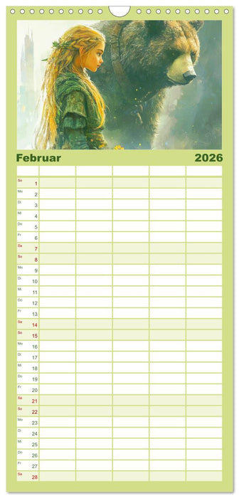 Traumwelten. Mangas mit magischen Begegnungen (CALVENDO Familienplaner 2026)