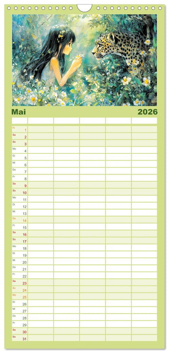 Traumwelten. Mangas mit magischen Begegnungen (CALVENDO Familienplaner 2026)