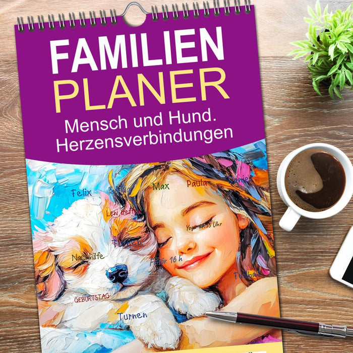 Mensch und Hund. Herzensverbindungen (CALVENDO Familienplaner 2026)