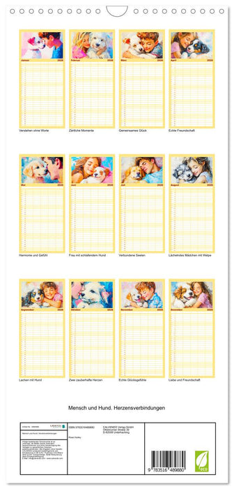 Mensch und Hund. Herzensverbindungen (CALVENDO Familienplaner 2026)