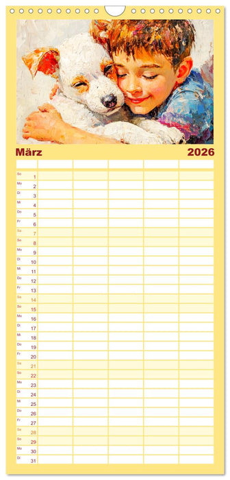 Mensch und Hund. Herzensverbindungen (CALVENDO Familienplaner 2026)