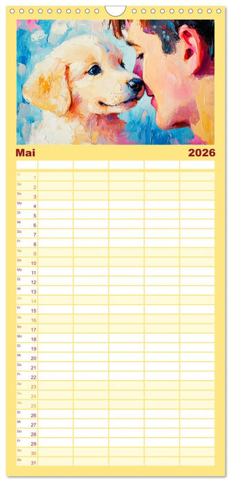 Mensch und Hund. Herzensverbindungen (CALVENDO Familienplaner 2026)