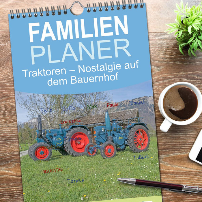 Traktoren – Nostalgie auf dem Bauernhof (CALVENDO Familienplaner 2026)